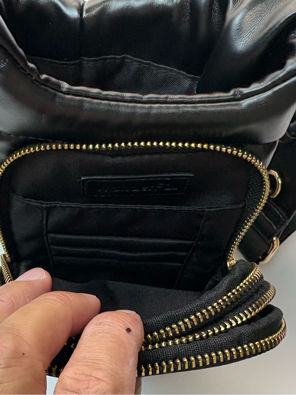Wander Black Quilted PU Belt Bag with Gold Hardware - Picture 11 of 14